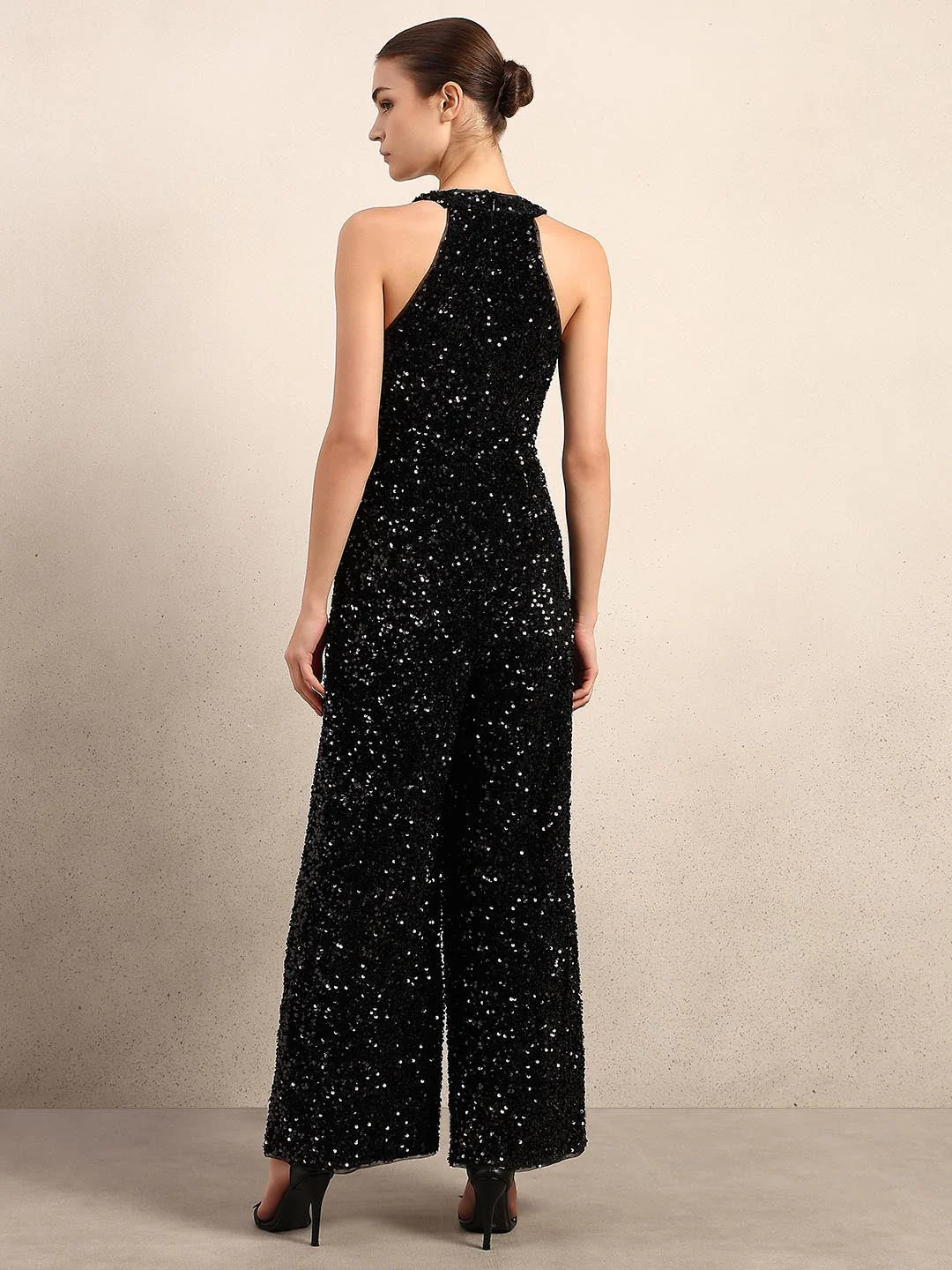 Black Emebellished Jumpsuit - Image 4