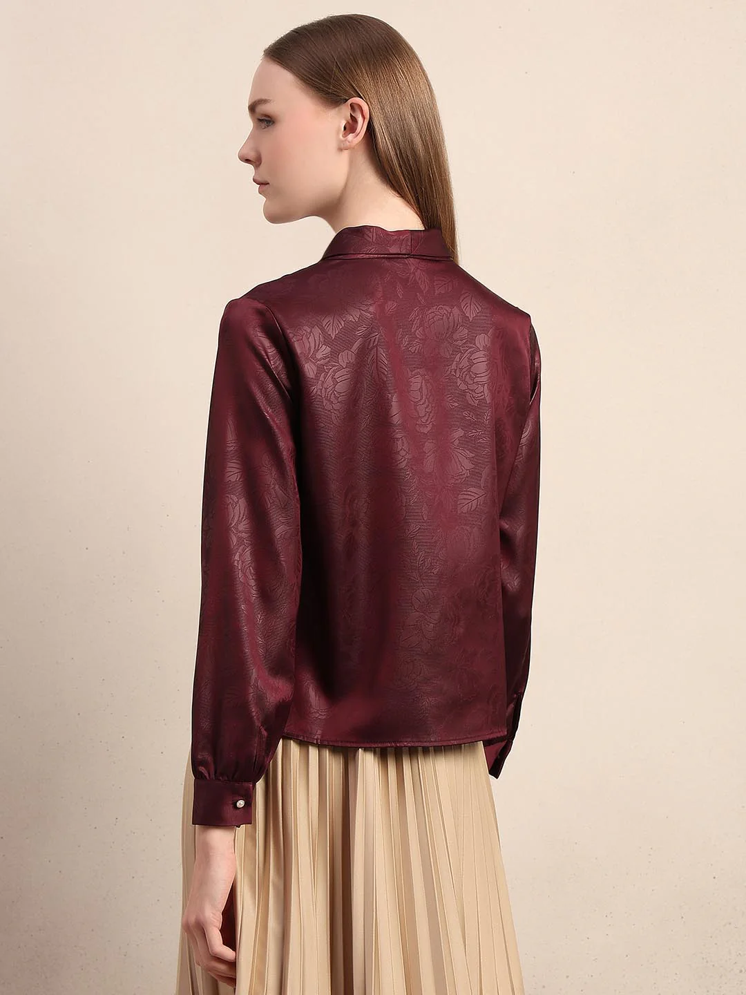 Maroon Textured Top - Image 4