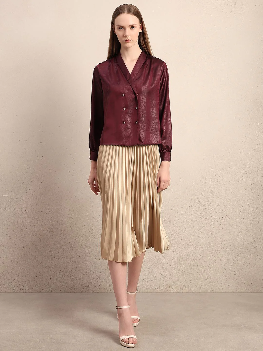 Maroon Textured Top - Image 5