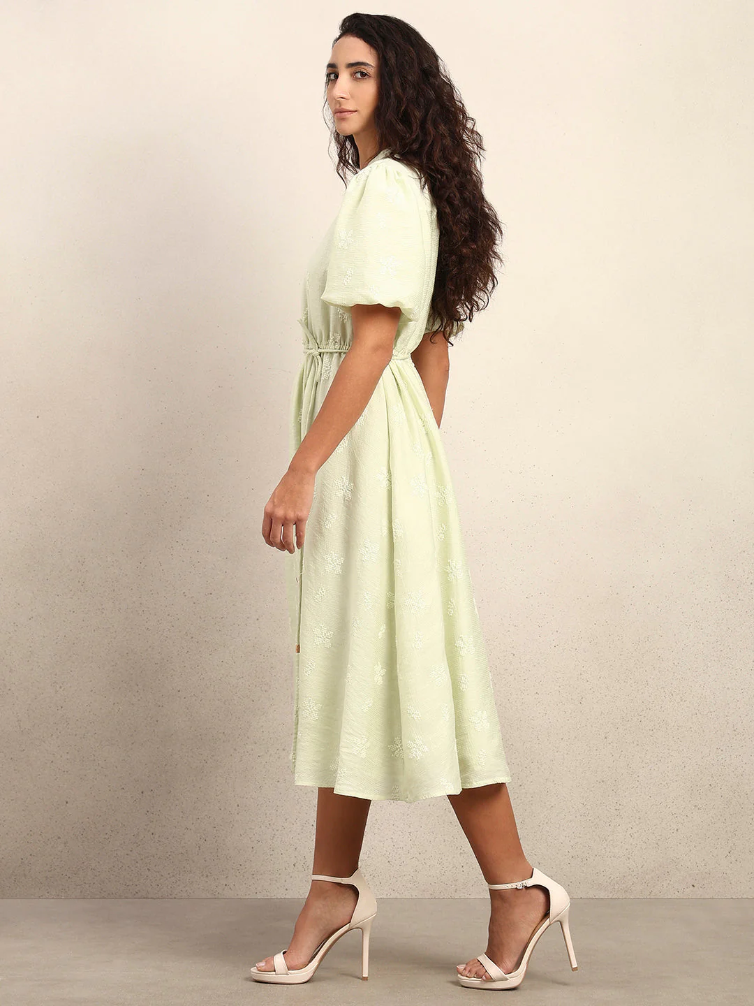 Embroidered V-Neck Dress - Image 3