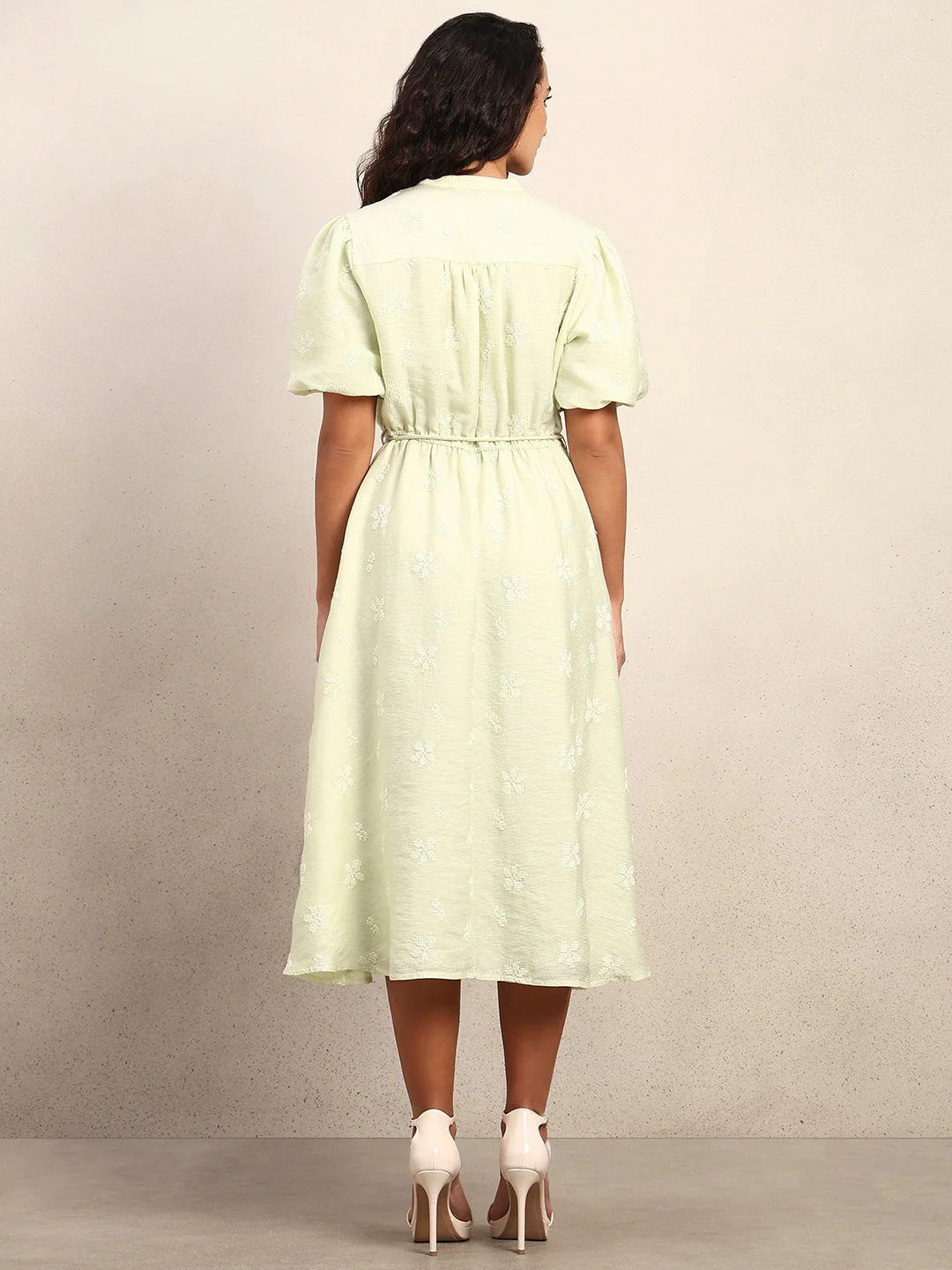 Embroidered V-Neck Dress - Image 4