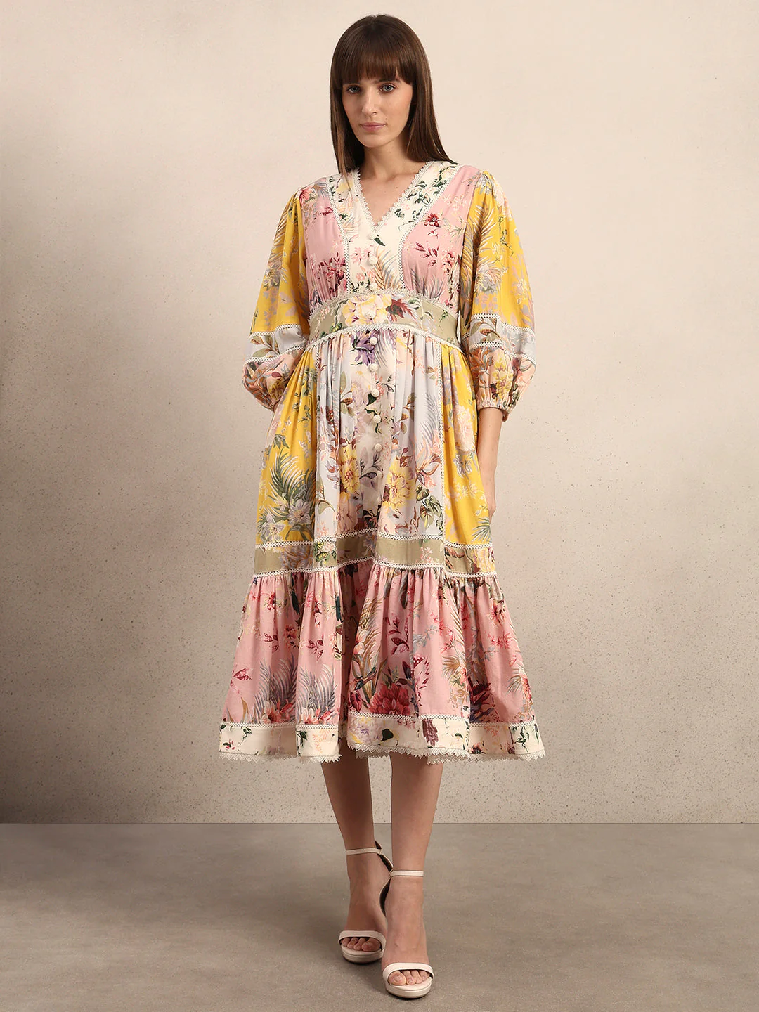 Flowy Floral Midi Dress - Image 2