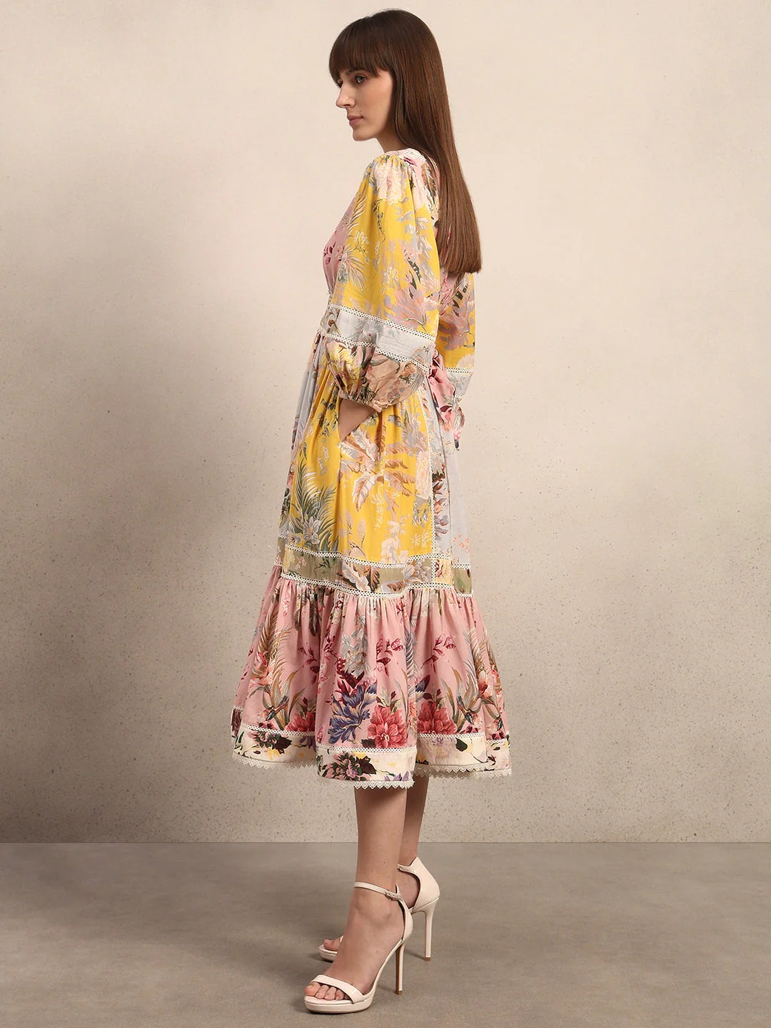 Flowy Floral Midi Dress - Image 3