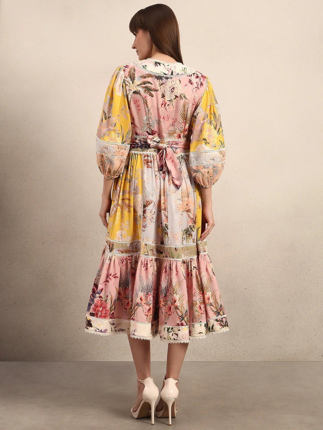 Flowy Floral Midi Dress - Image 4