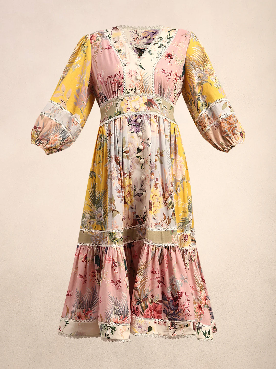Flowy Floral Midi Dress - Image 7