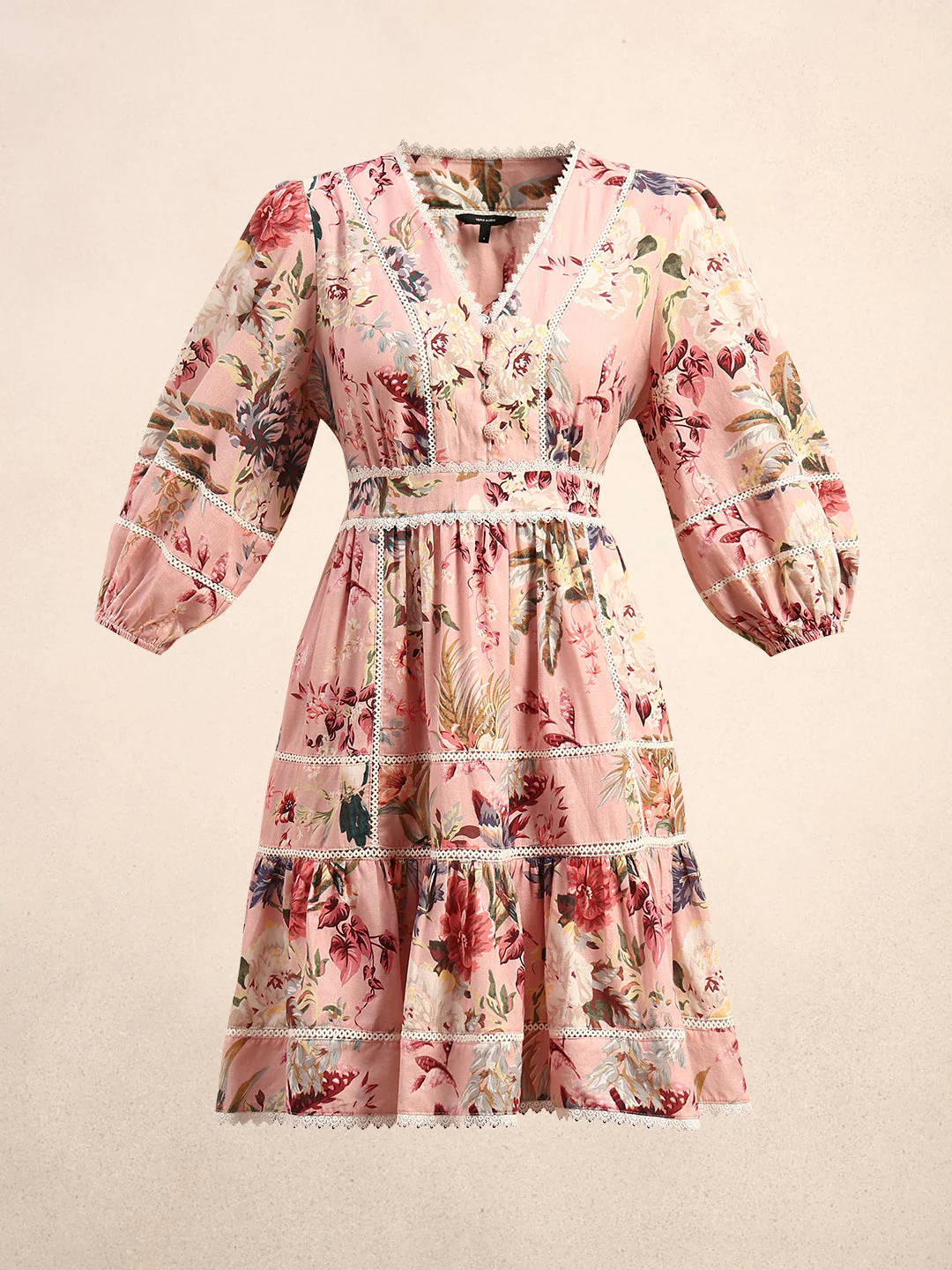 Floral Ruffle Mini Dress - Image 7