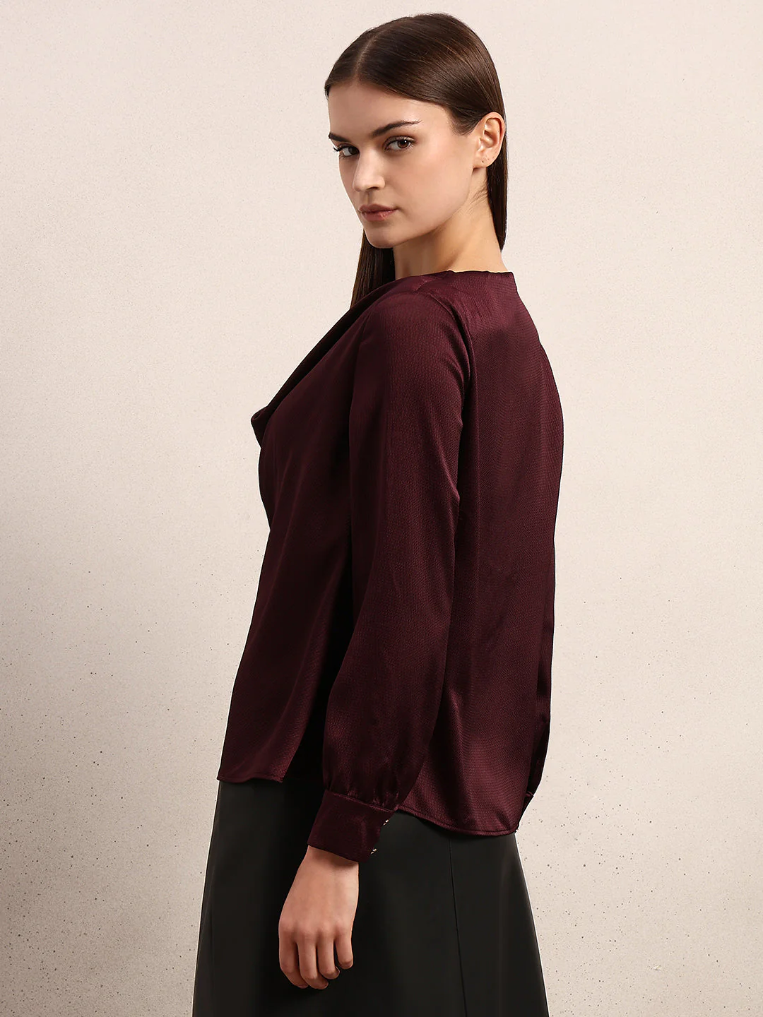 Burgundy Full Sleeves Top - Image 4