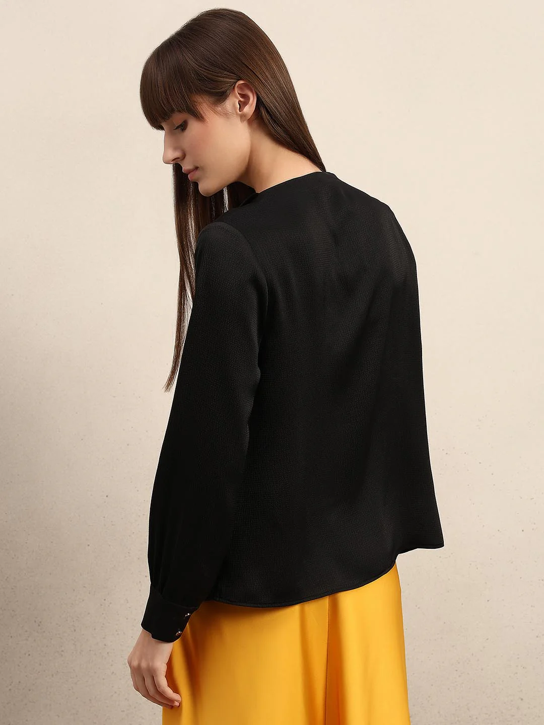Black Cowl Neck Top - Image 4