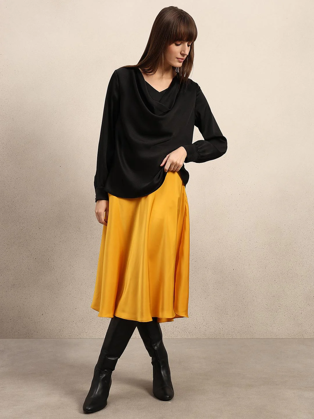Black Cowl Neck Top - Image 5