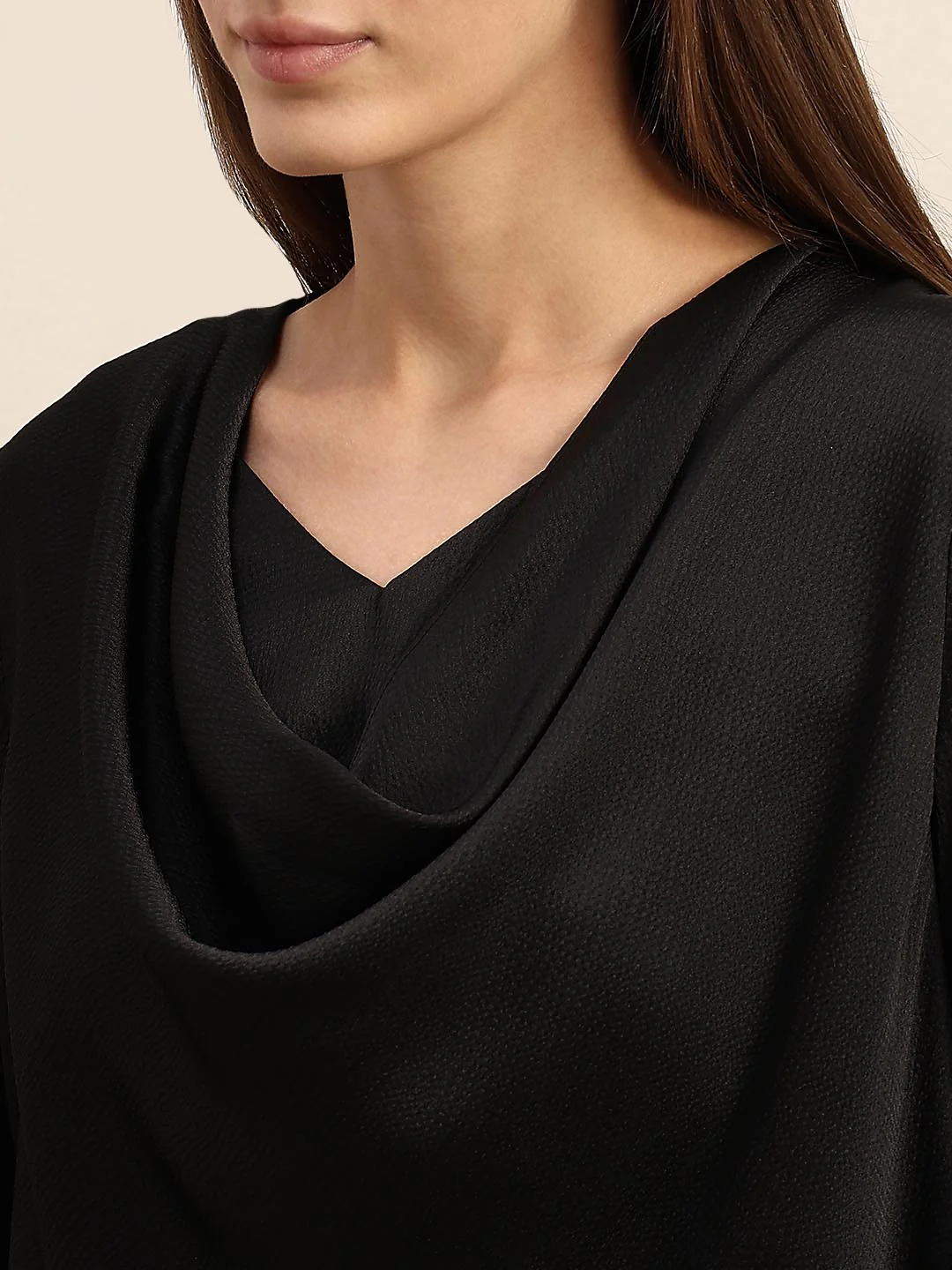 Black Cowl Neck Top - Image 8