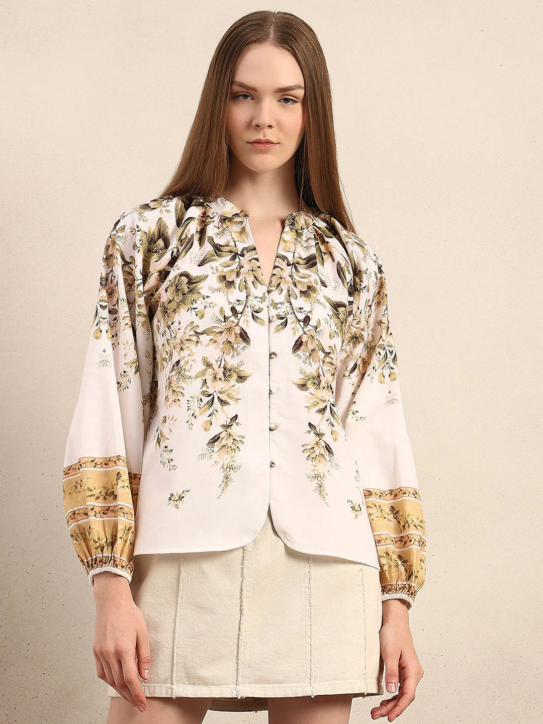Delicate Floral Print Top - Image 2