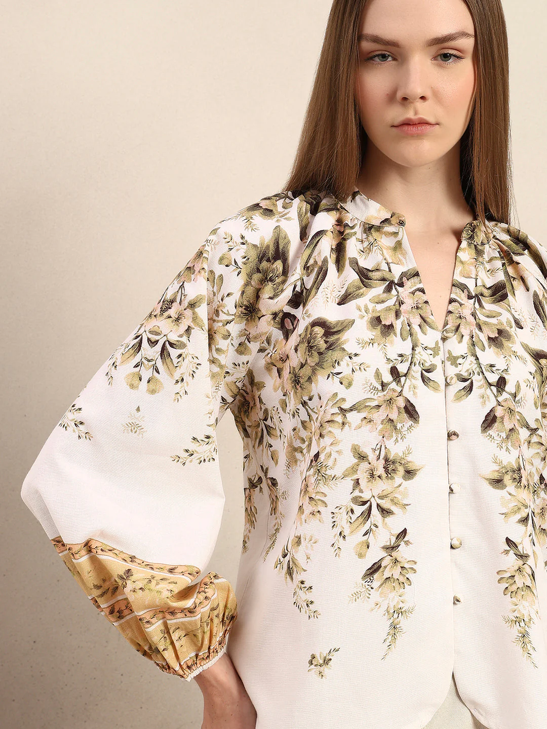 Delicate Floral Print Top - Image 6