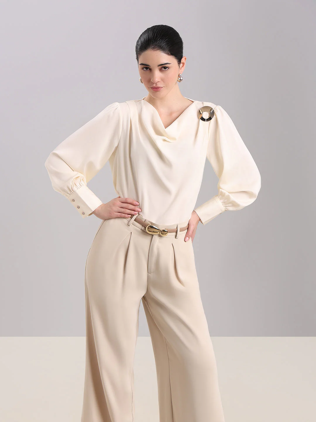 Ivory Draped Top