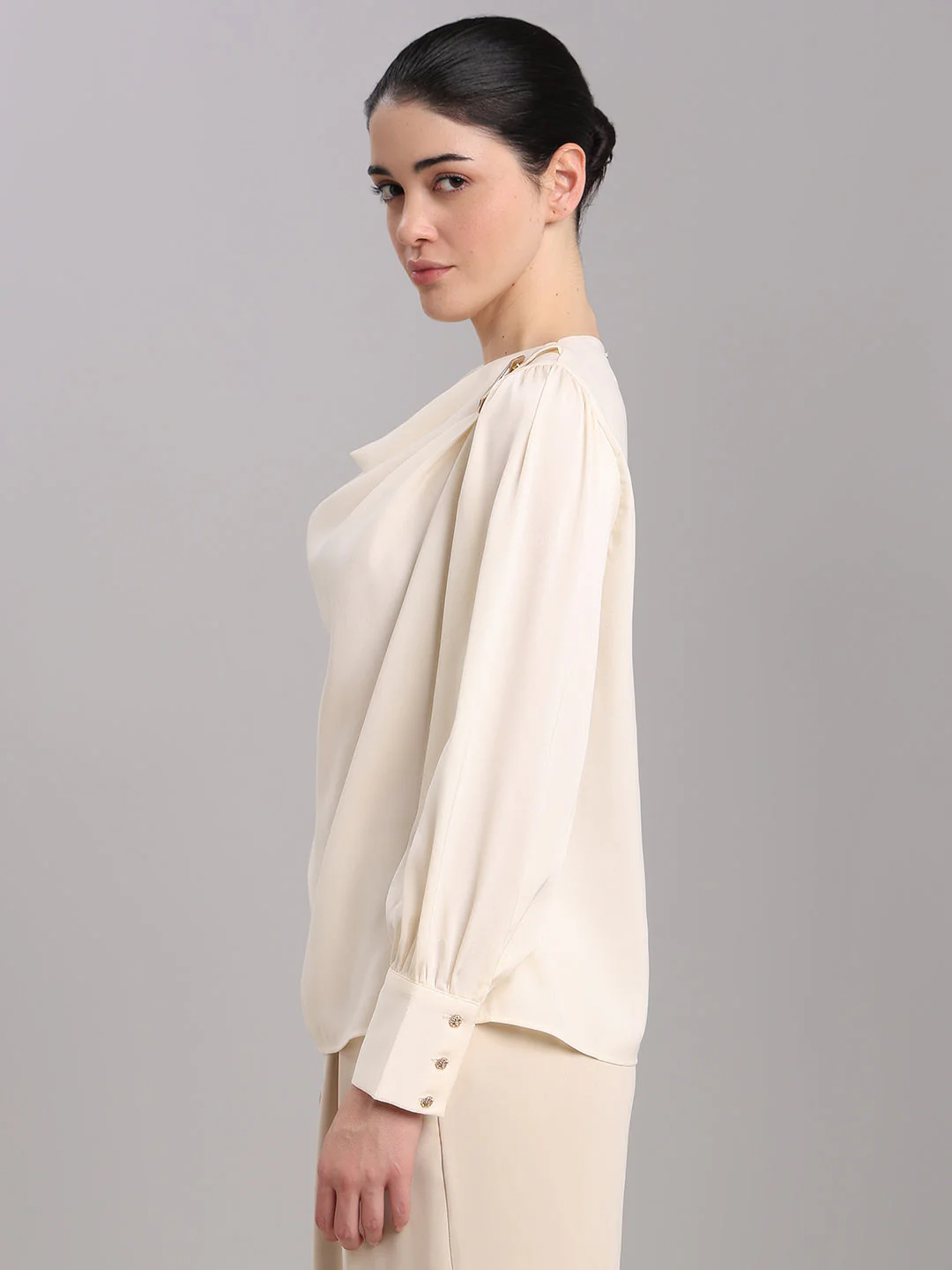 Ivory Draped Top - Image 3