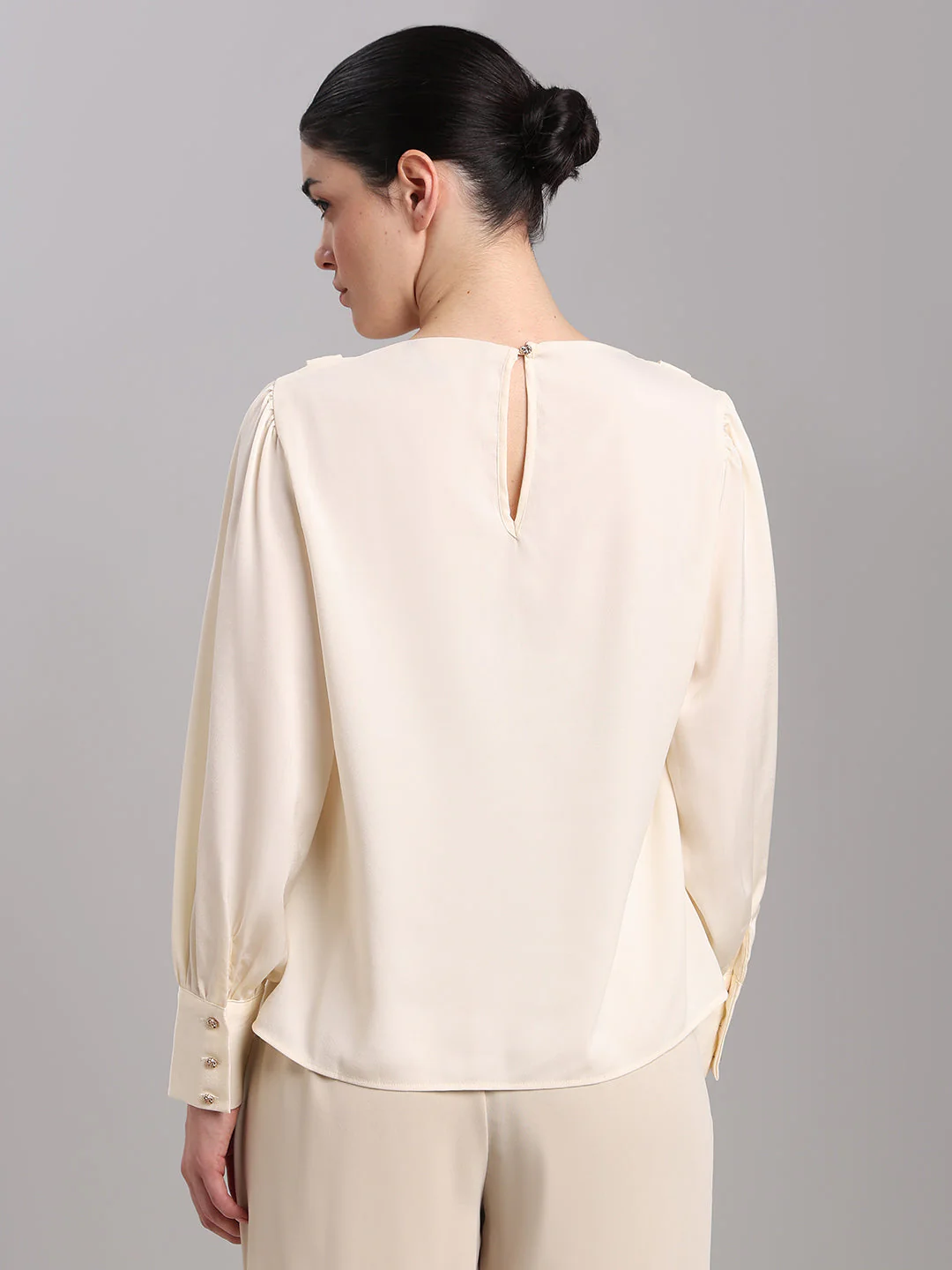 Ivory Draped Top - Image 4