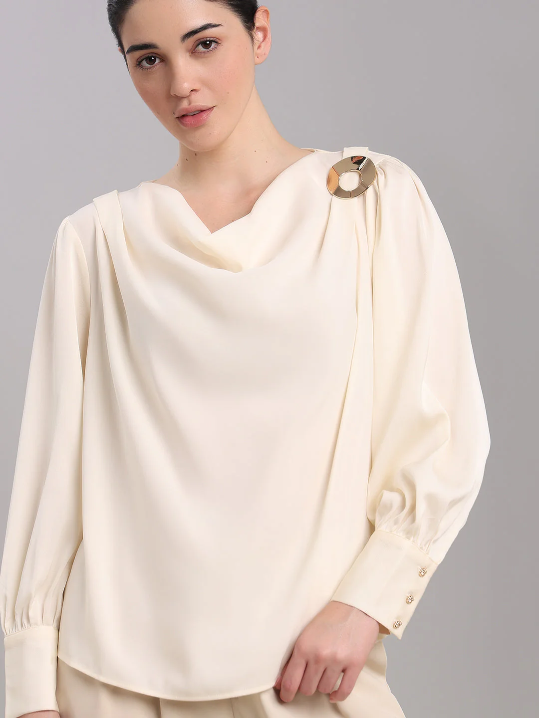 Ivory Draped Top - Image 6