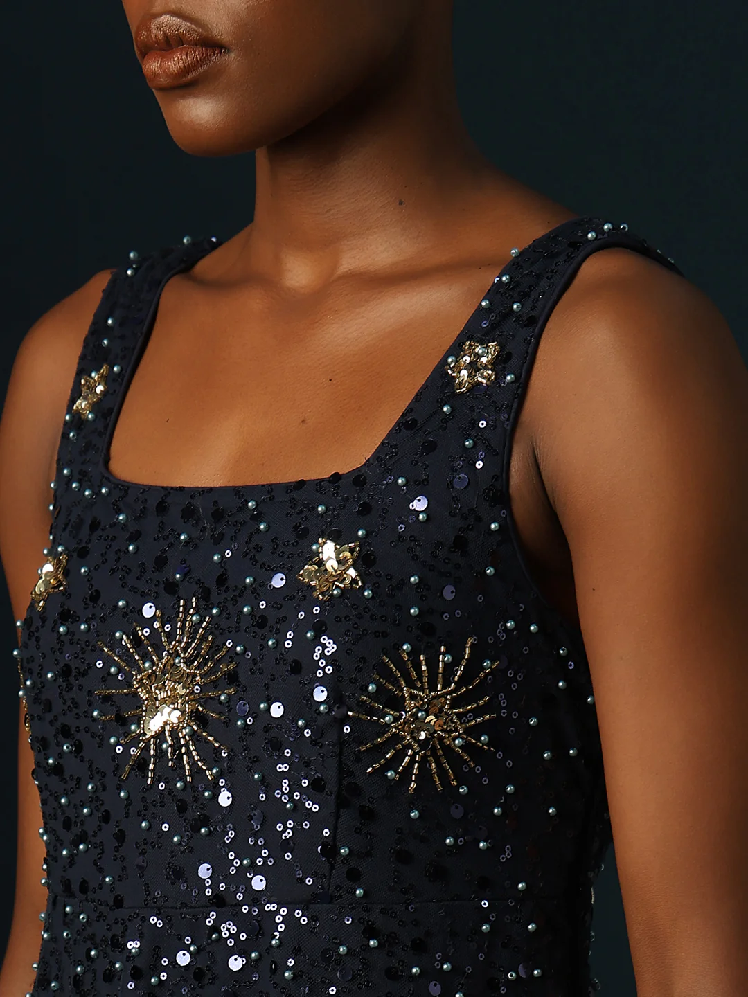 Marquee Sequin Embroidered Midi Dress - Image 6