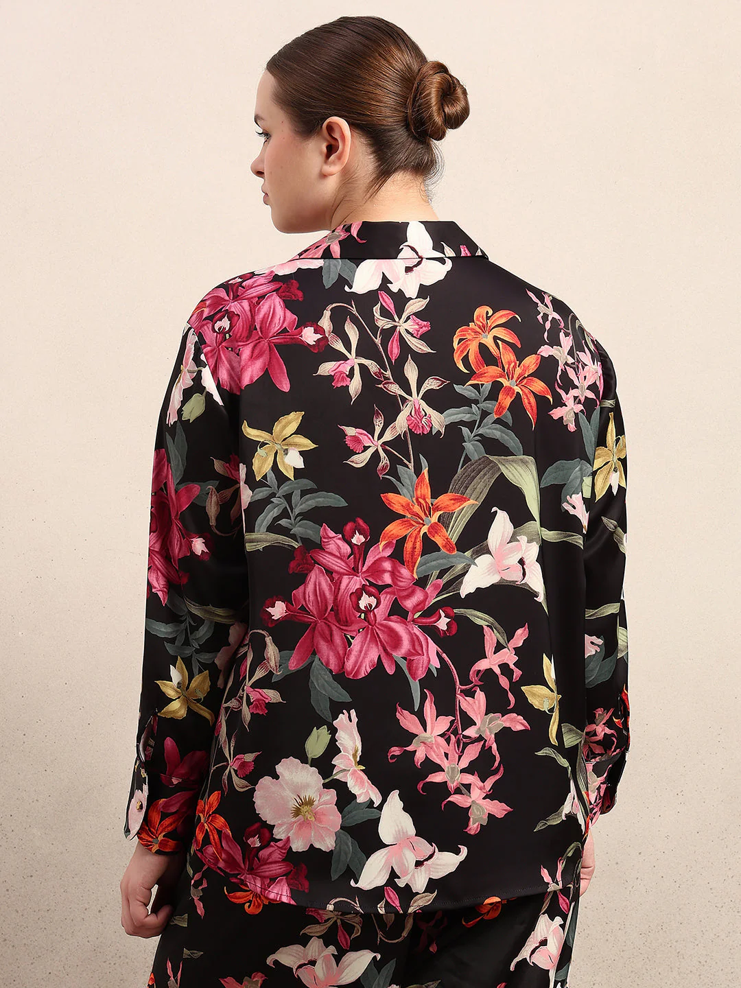 CURVE Black Floral Shirt - Image 4