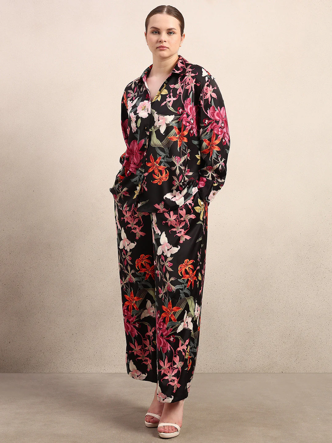 CURVE Black Floral Shirt - Image 5