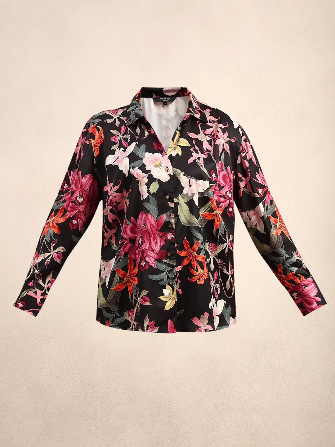 CURVE Black Floral Shirt - Image 7