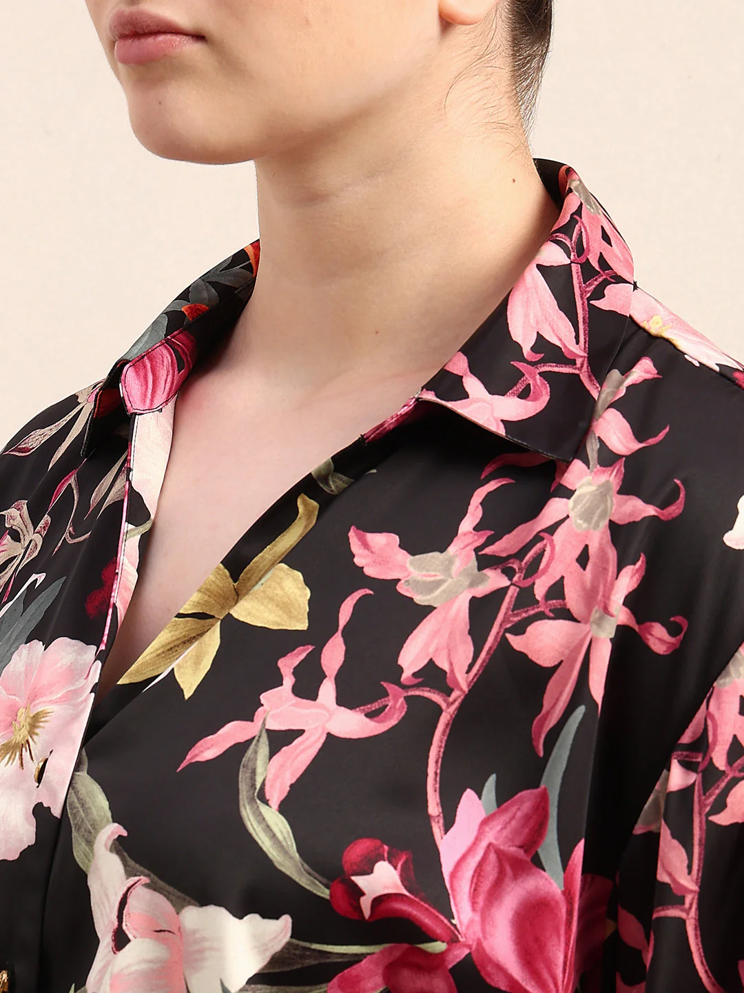 CURVE Black Floral Shirt - Image 8