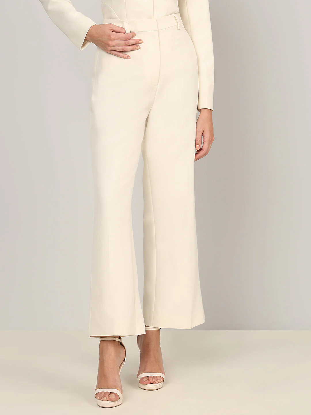 Ivory Straight Fit Tailored Pants - Image 2