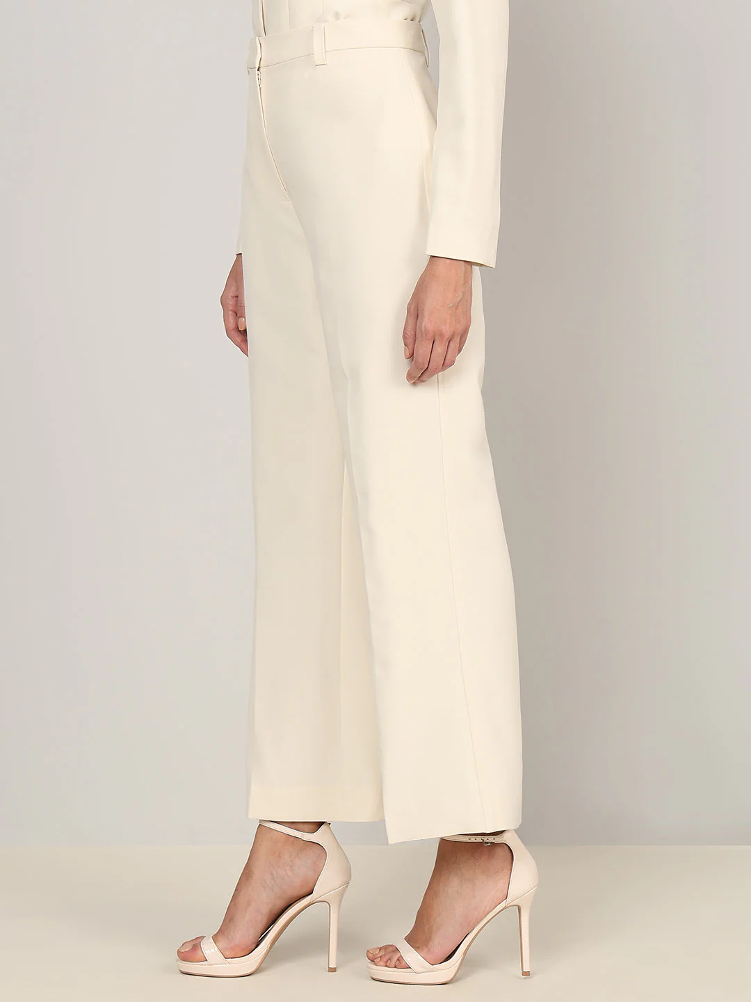 Ivory Straight Fit Tailored Pants - Image 3