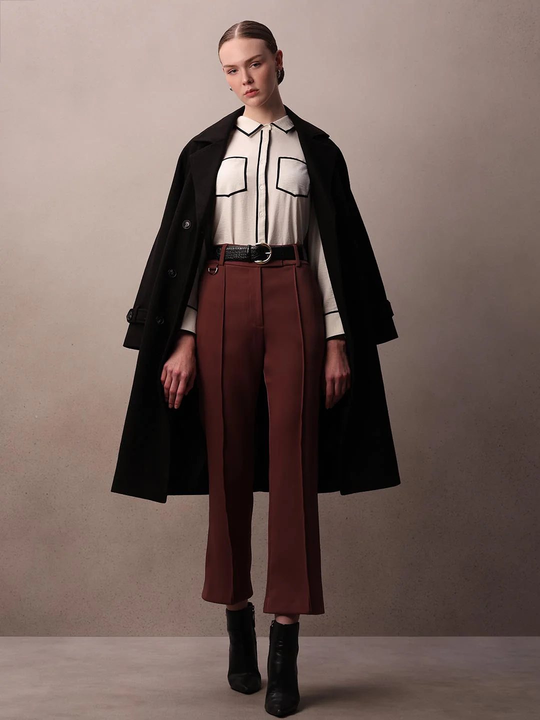 Plum Ankle Length Pants