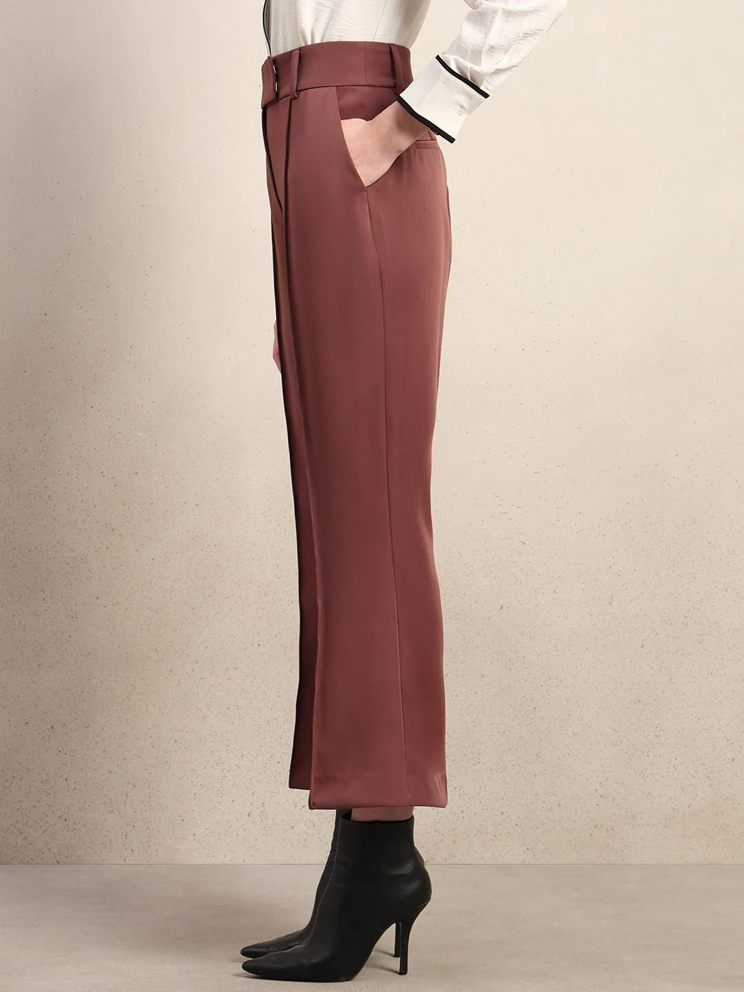 Plum Ankle Length Pants - Image 3