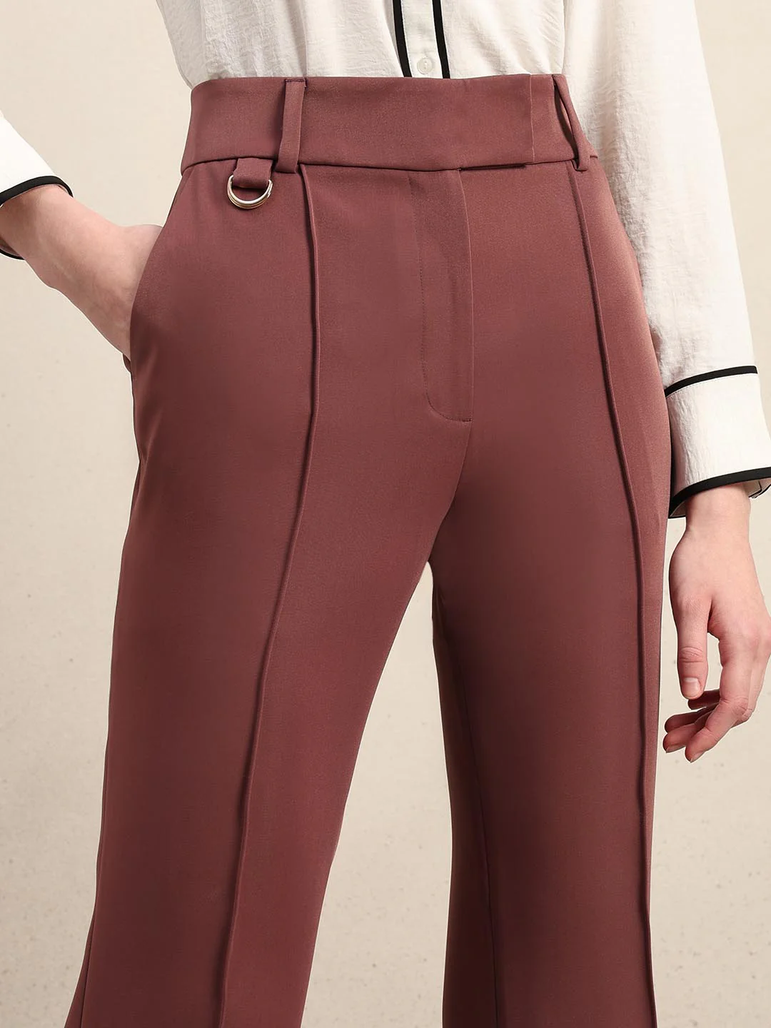 Plum Ankle Length Pants - Image 6