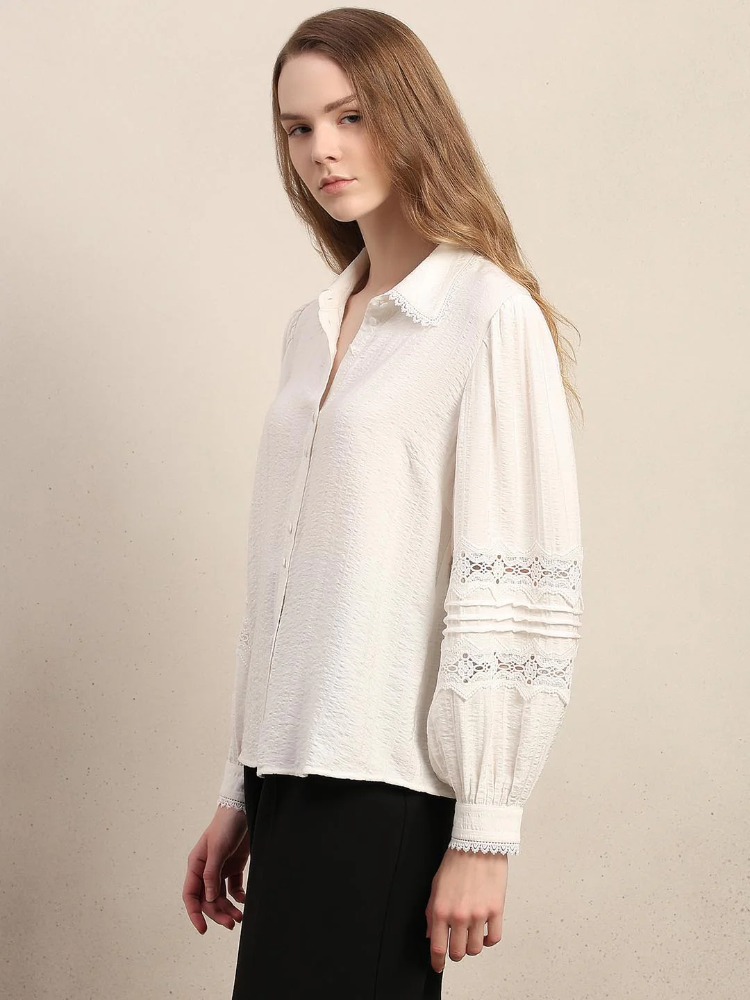 White Lace Shirt - Image 3
