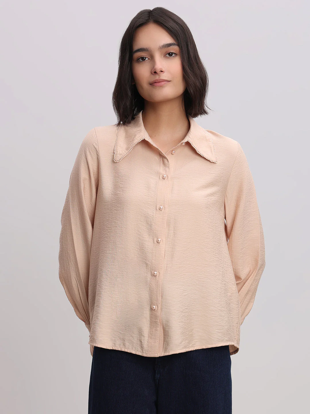 Classic Embellished Button-Down Shirt - Image 2