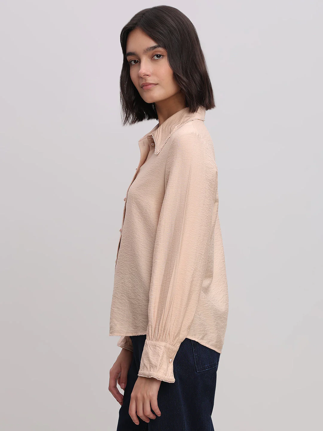 Classic Embellished Button-Down Shirt - Image 3