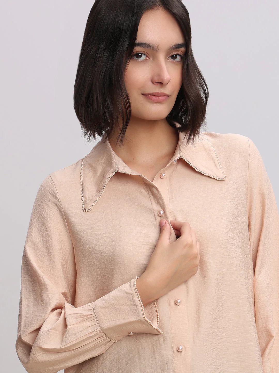 Classic Embellished Button-Down Shirt - Image 6