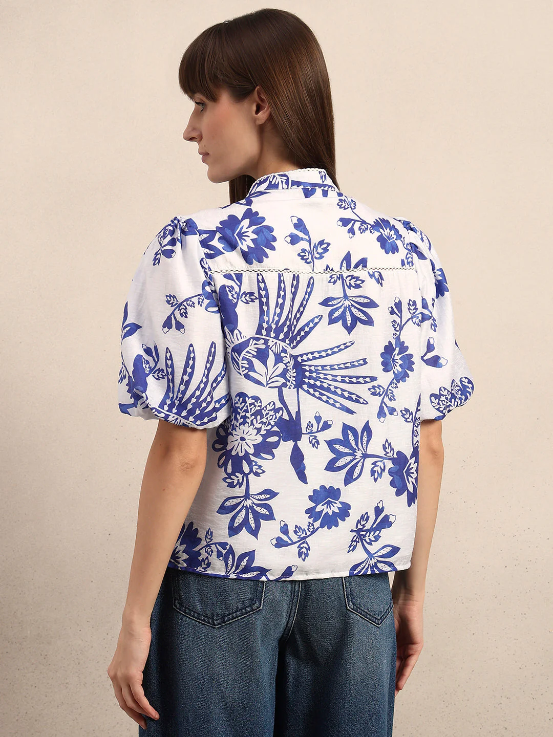 Floral Puff Sleeves Shirt - Image 4
