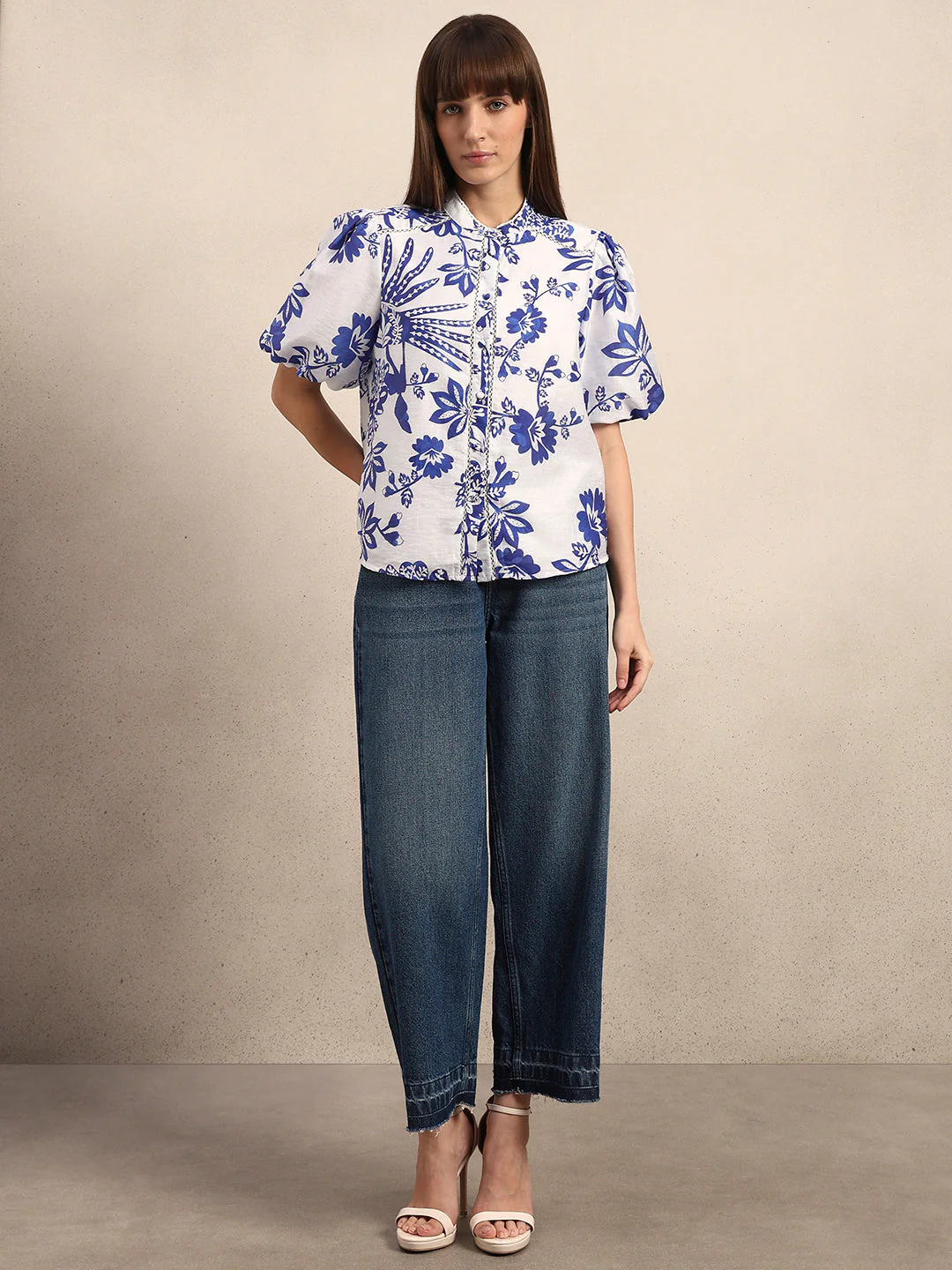 Floral Puff Sleeves Shirt - Image 5