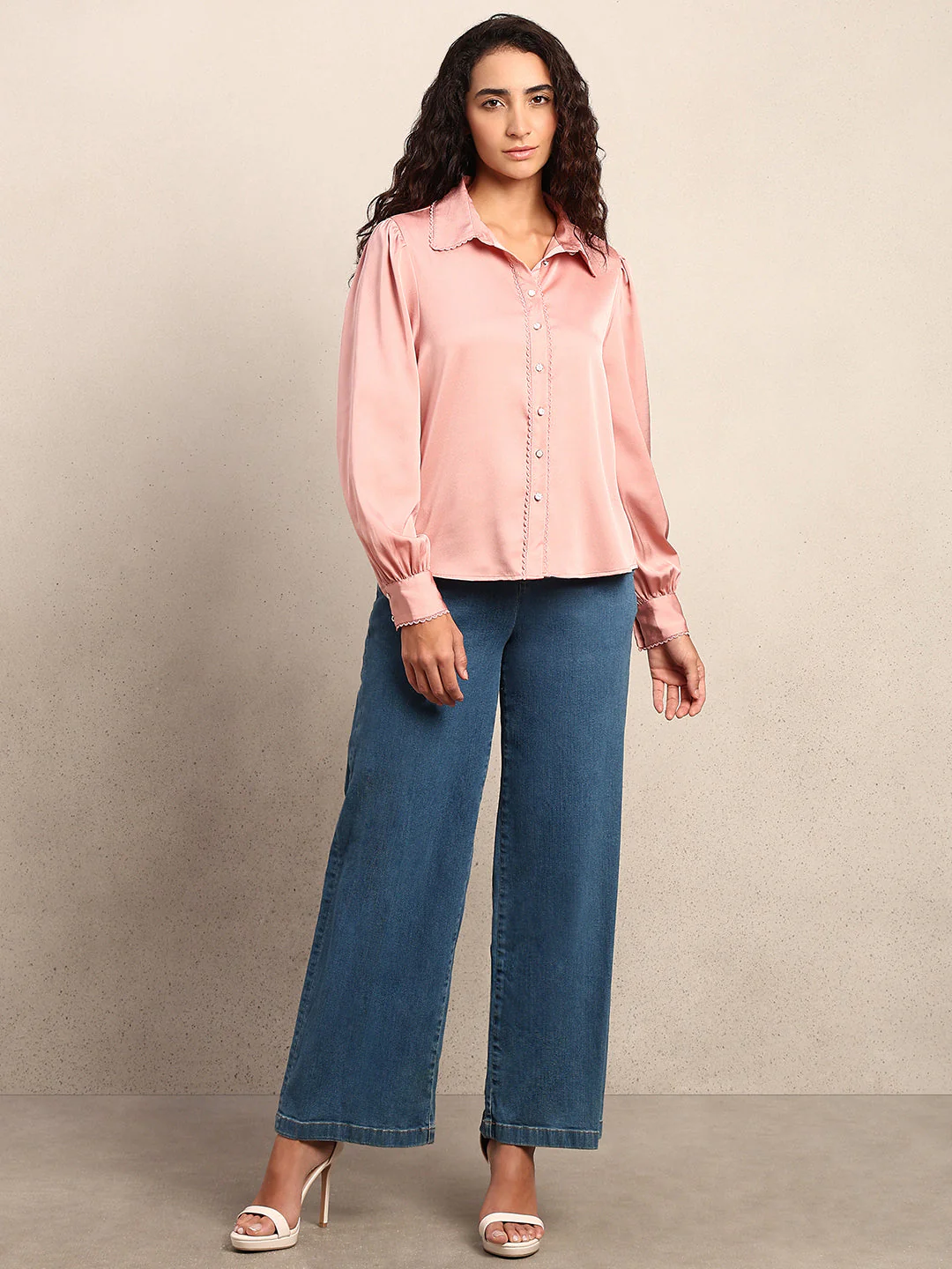 Pink Cuff Sleeves Shirt - Image 4