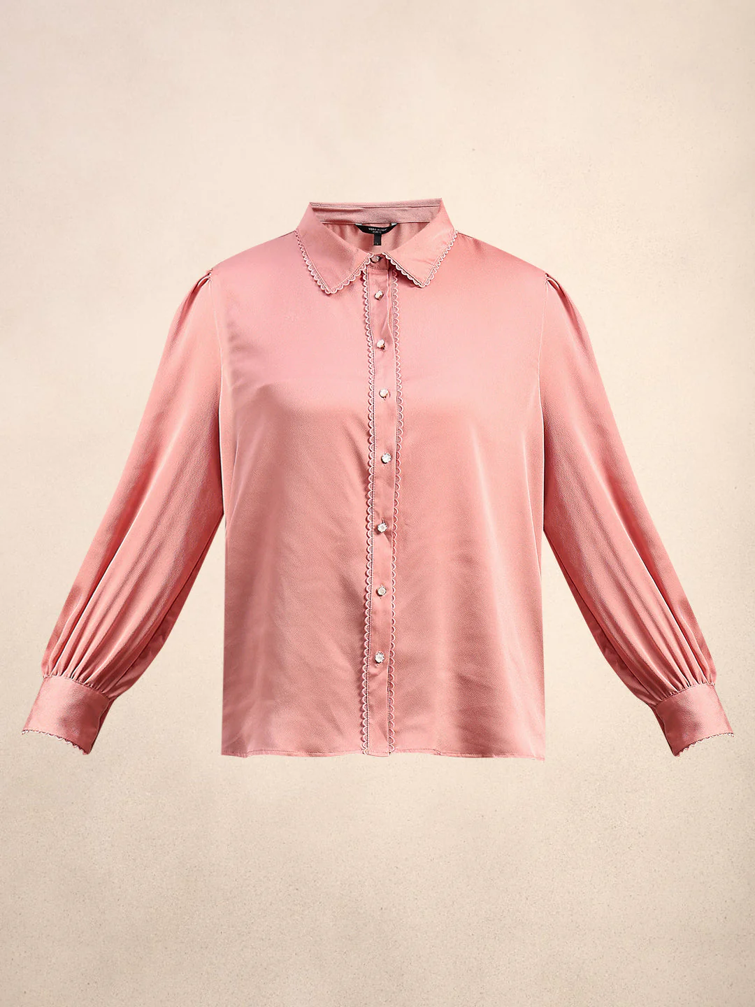 CURVE Pink Satin Shirt - Image 7