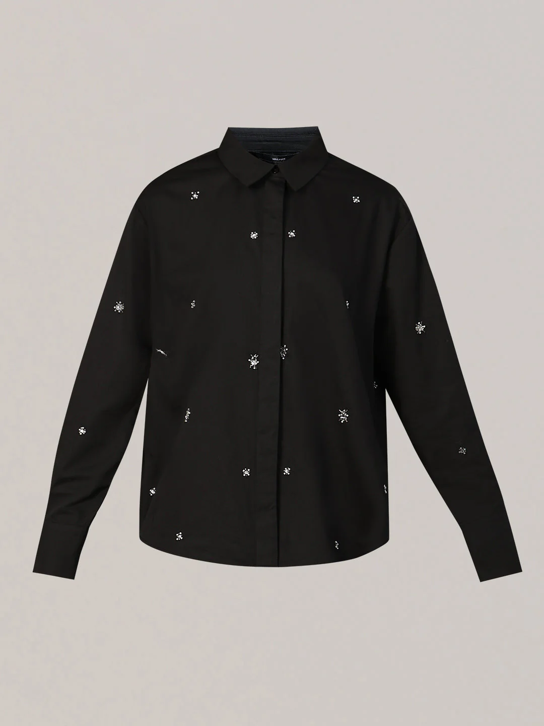 Black Embellished Cotton Shirt - Image 7