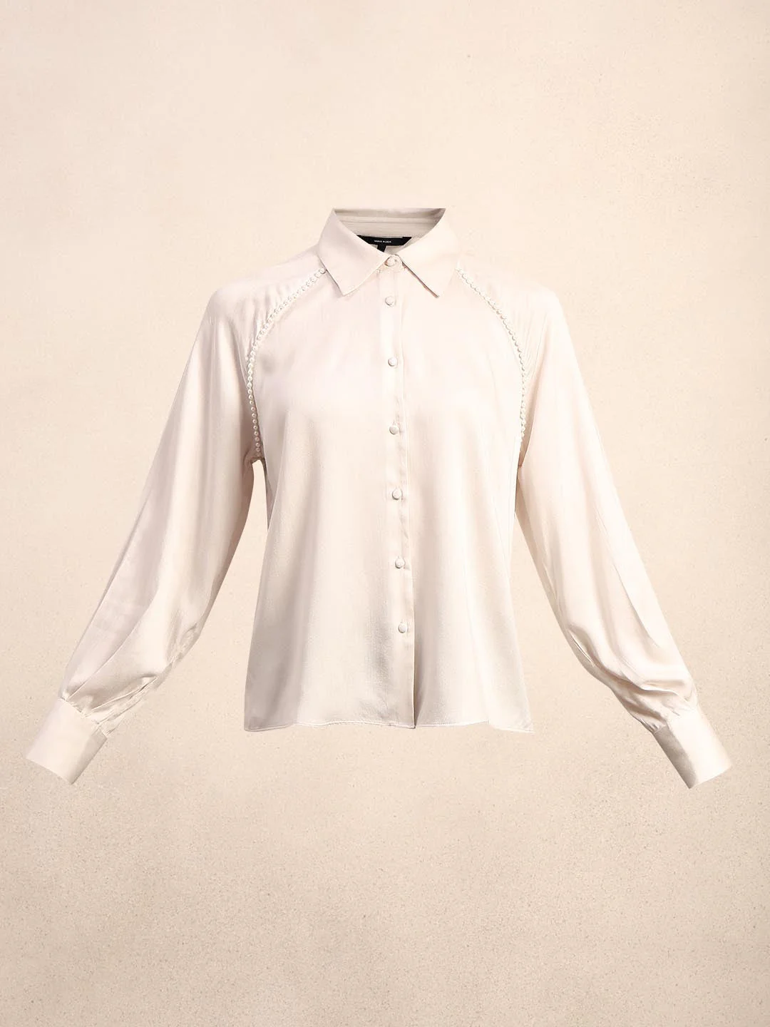 White Pearl Embellished Shirt - Image 7