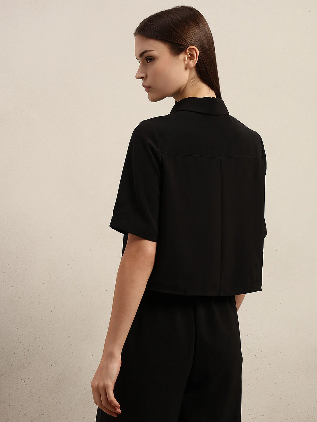 Cropped Black Shacket - Image 4
