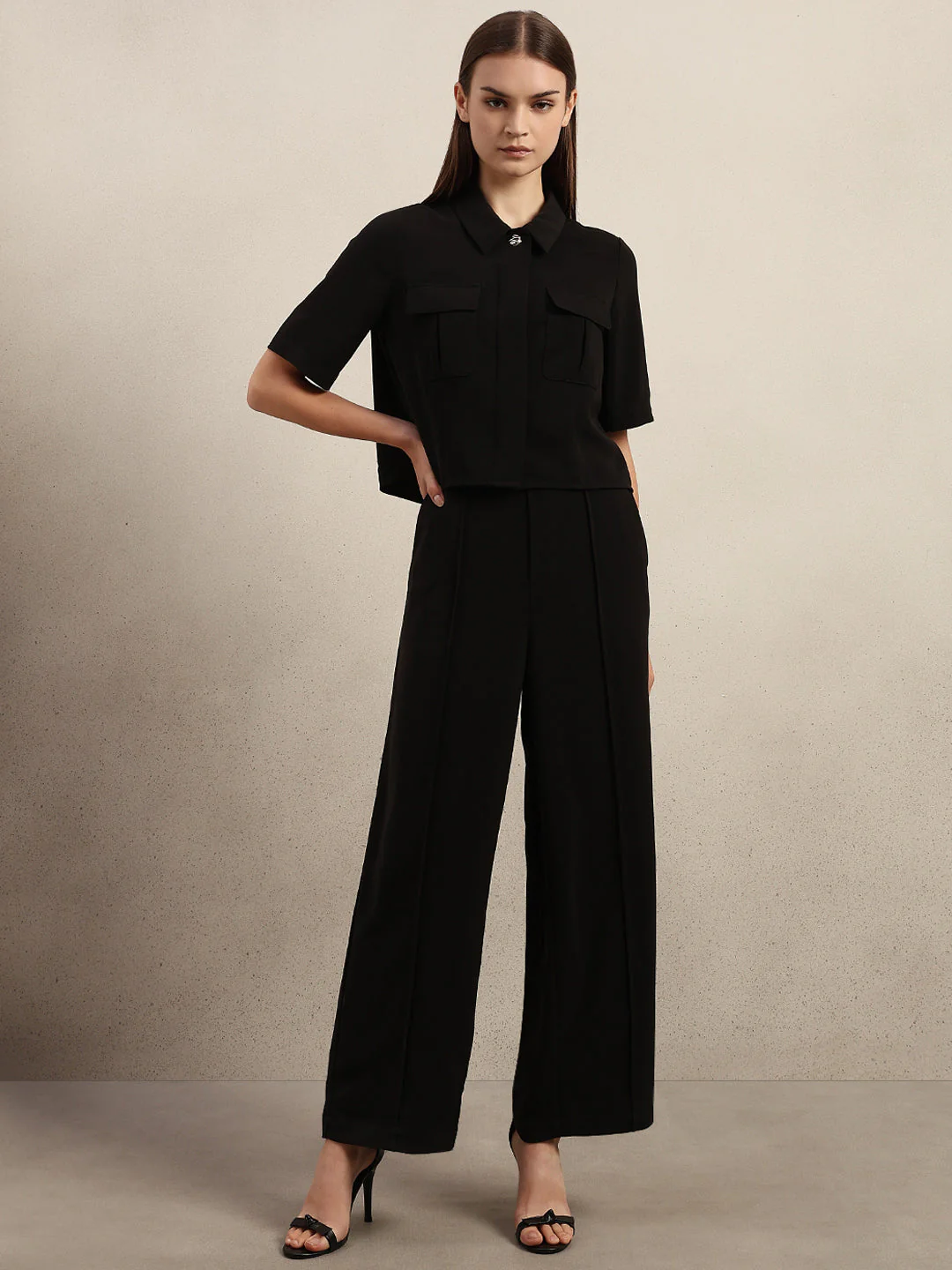 Cropped Black Shacket - Image 5