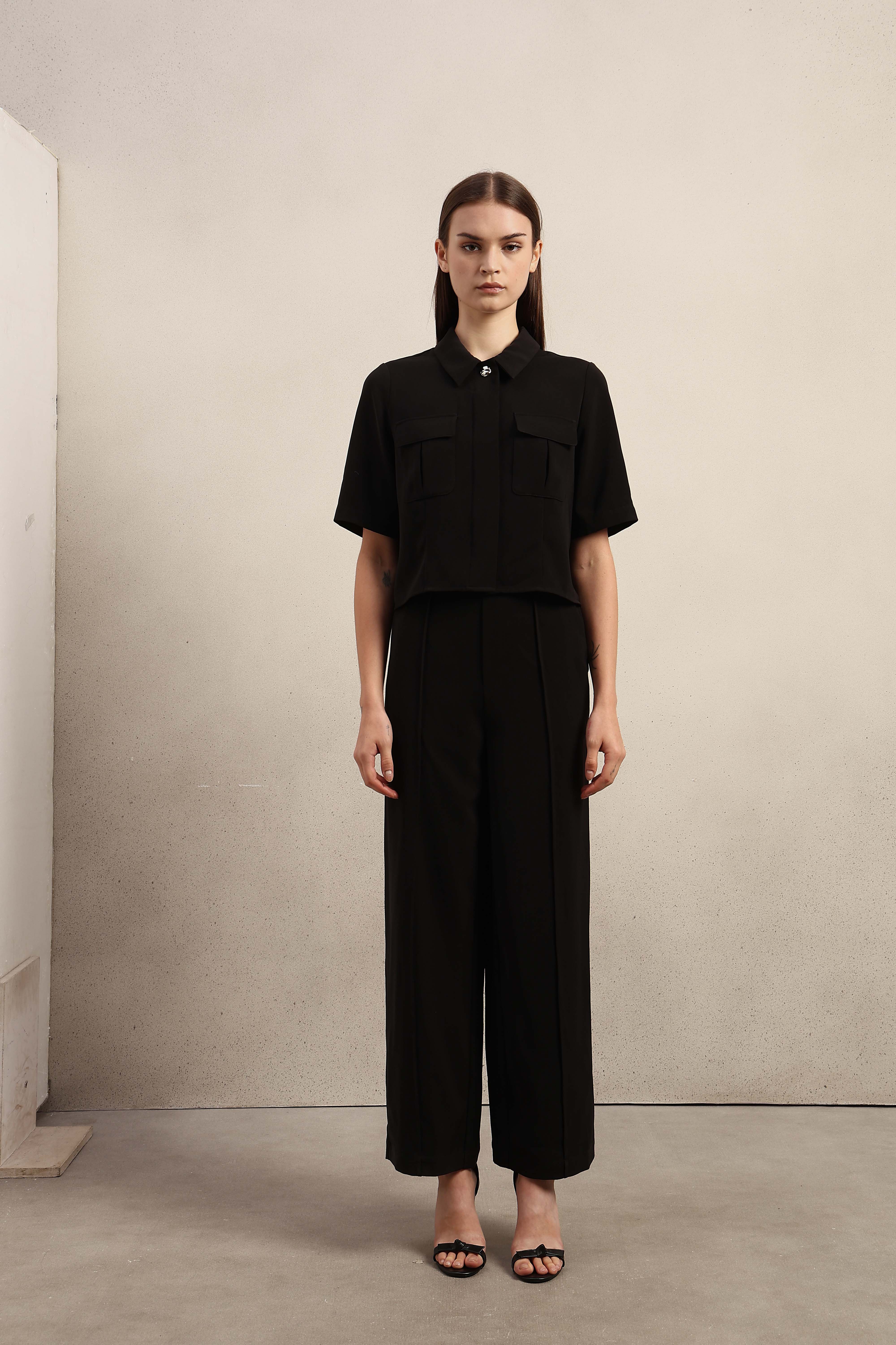 Cropped Black Shacket - Image 9