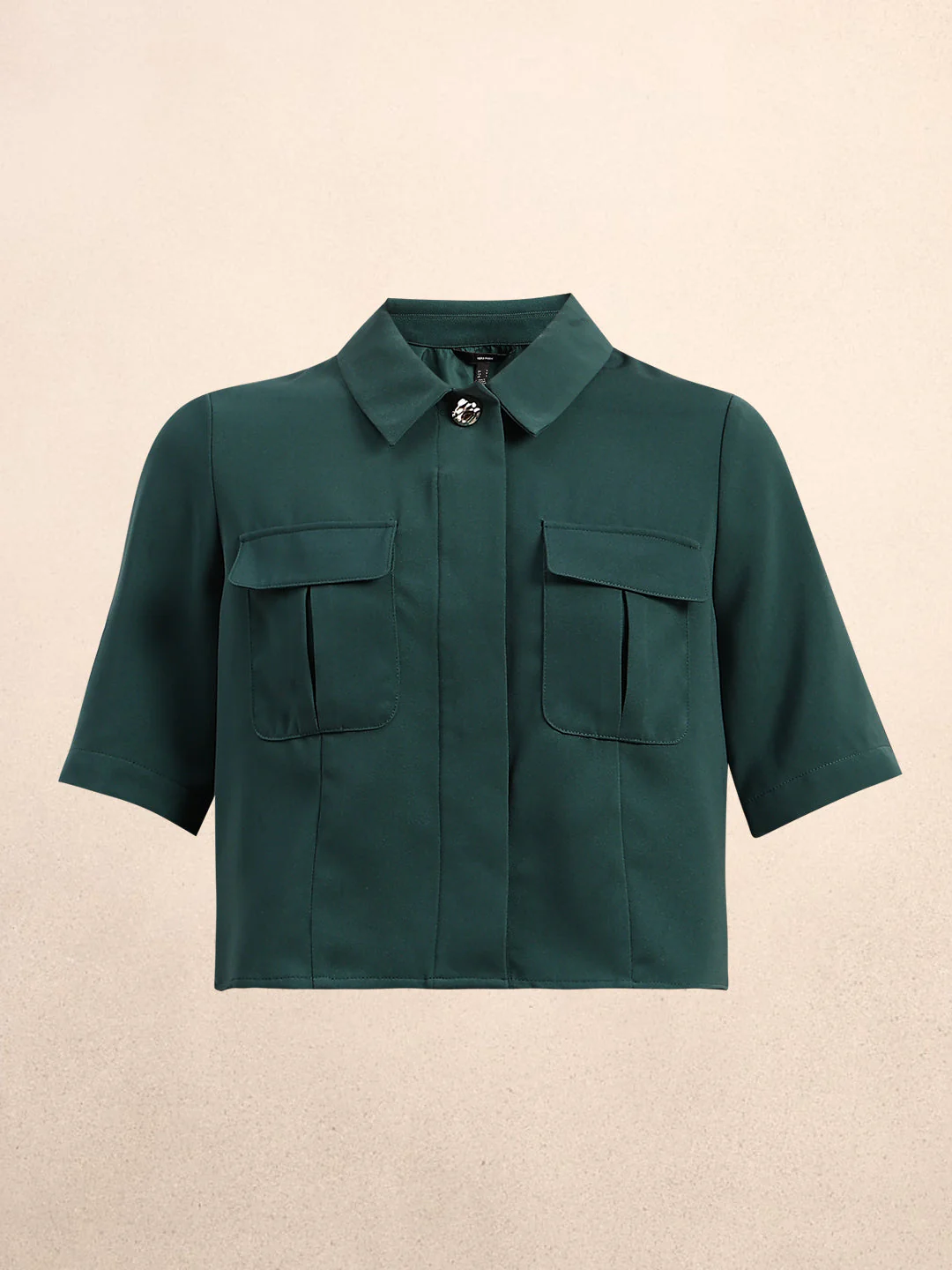 Dark Green Box Pockets Shirt - Image 7