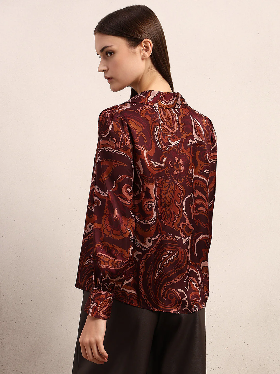Brown Printed Shirt - Image 4