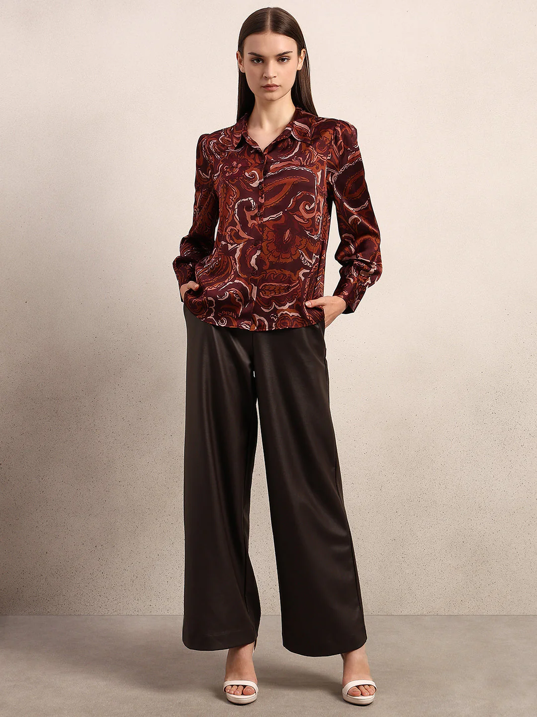 Brown Printed Shirt - Image 5