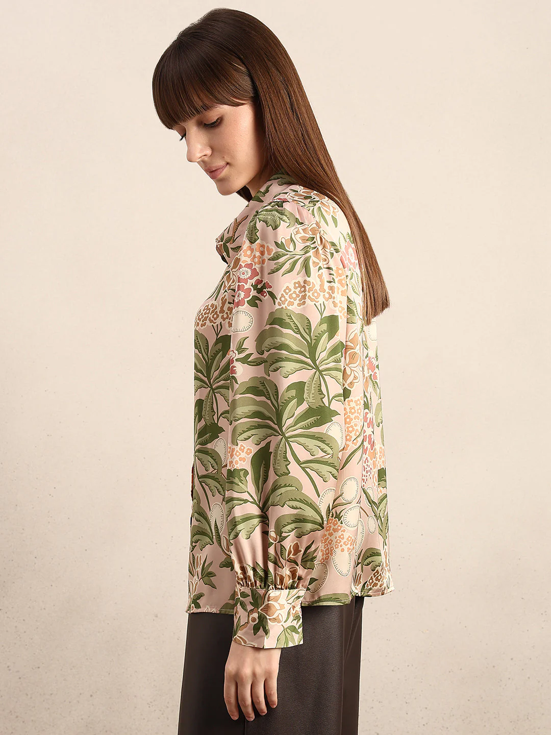 Pink Printed Regular Fit Shirt - Image 3