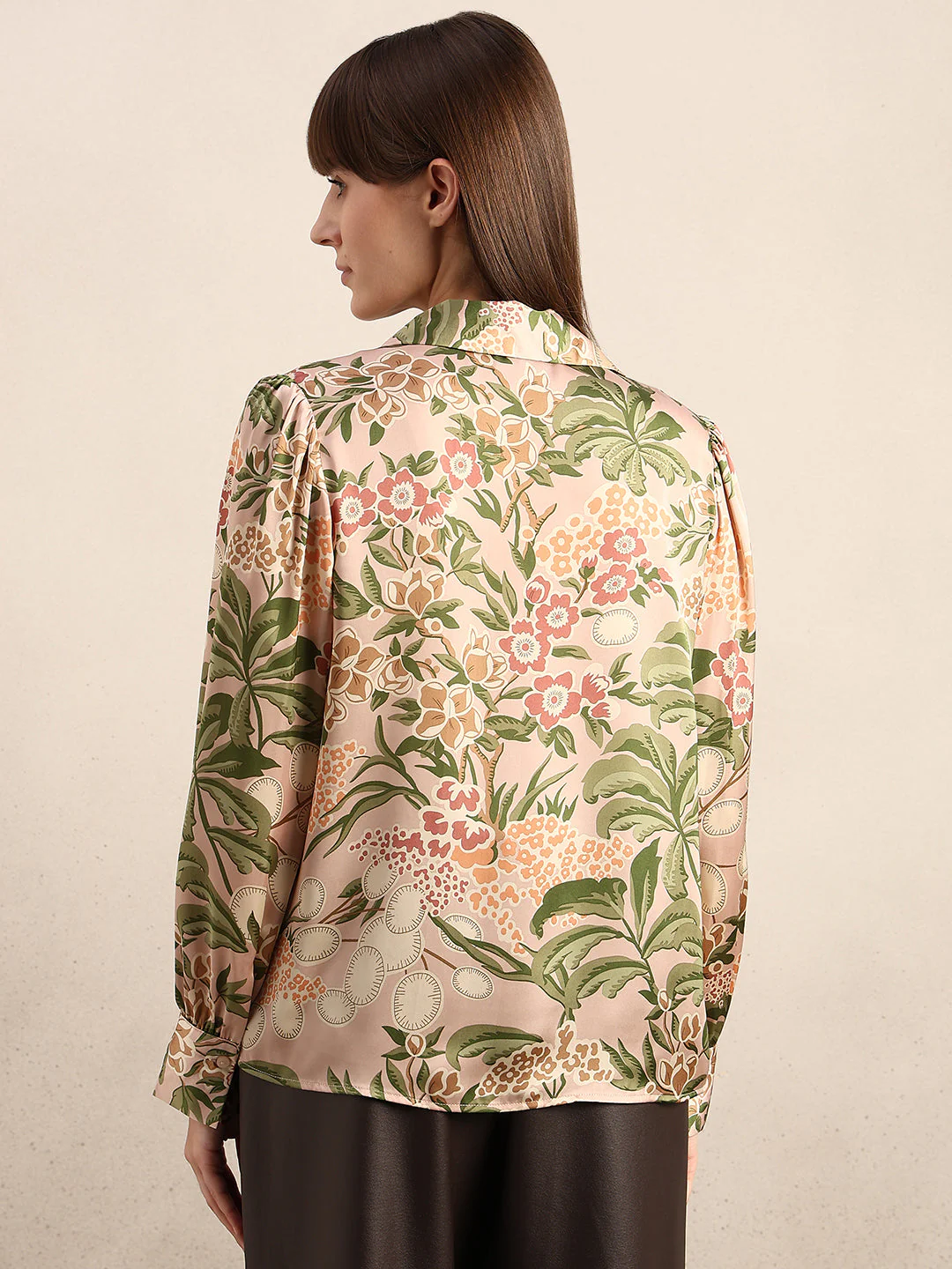 Pink Printed Regular Fit Shirt - Image 4