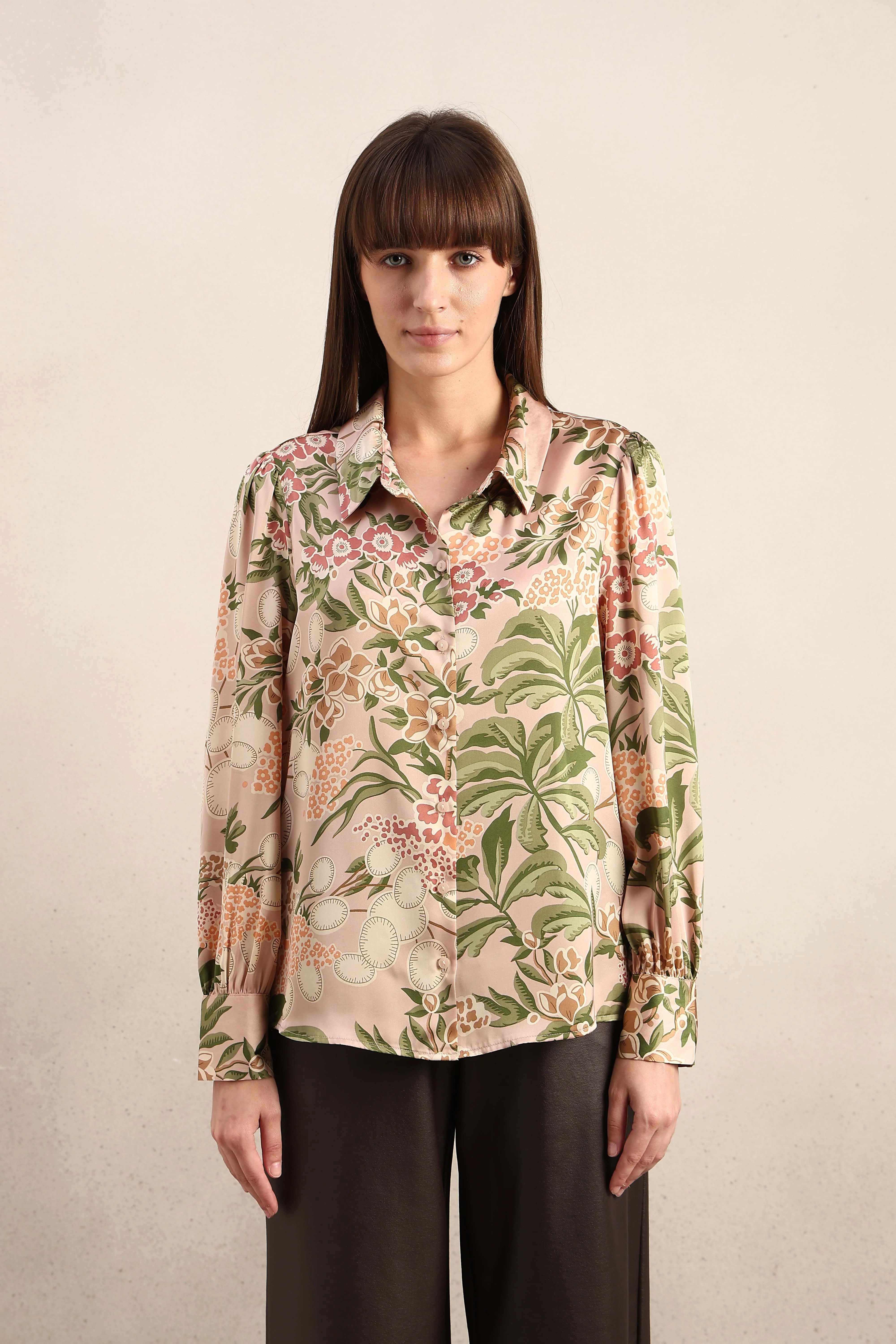 Pink Printed Regular Fit Shirt - Image 9