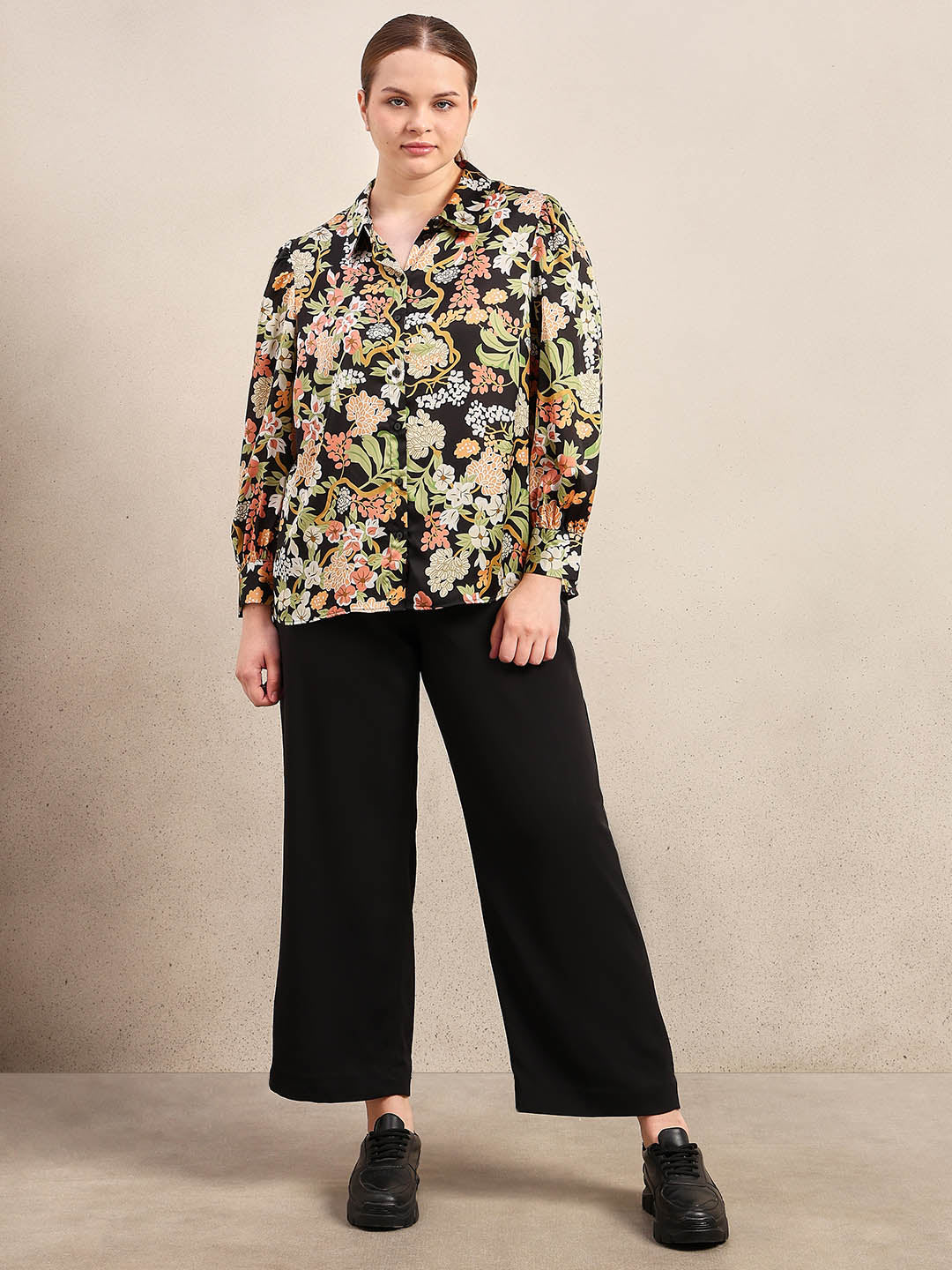 Curve Floral Print Shirt - Image 5